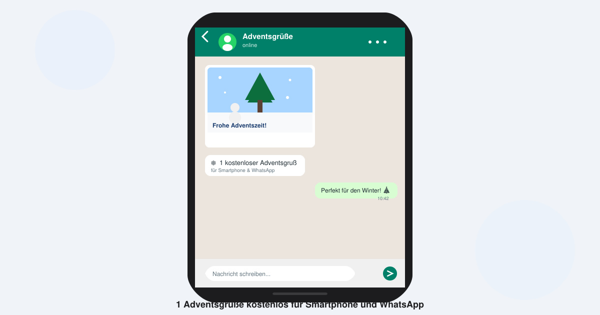 1 adventsgrüße kostenlos für smartphone und für WhatsApp