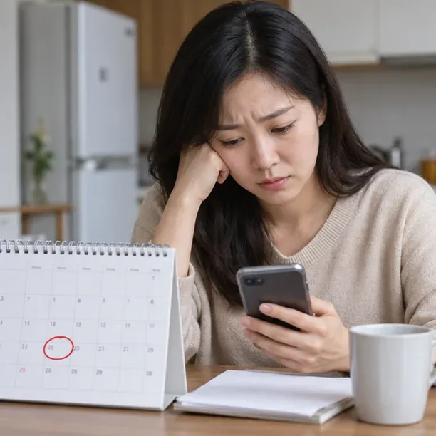 달력과 스마트폰을 보며 근로장려금 신청 기한을 확인하는 여성