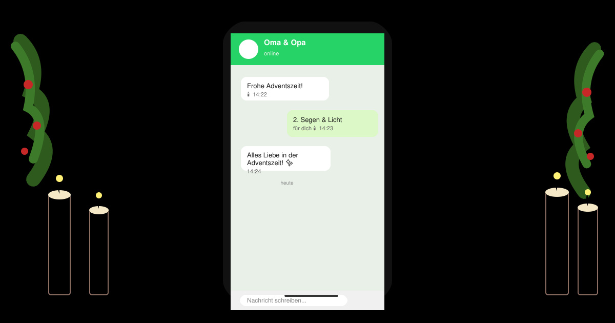 3 adventsgrüße kostenlos für WhatsApp