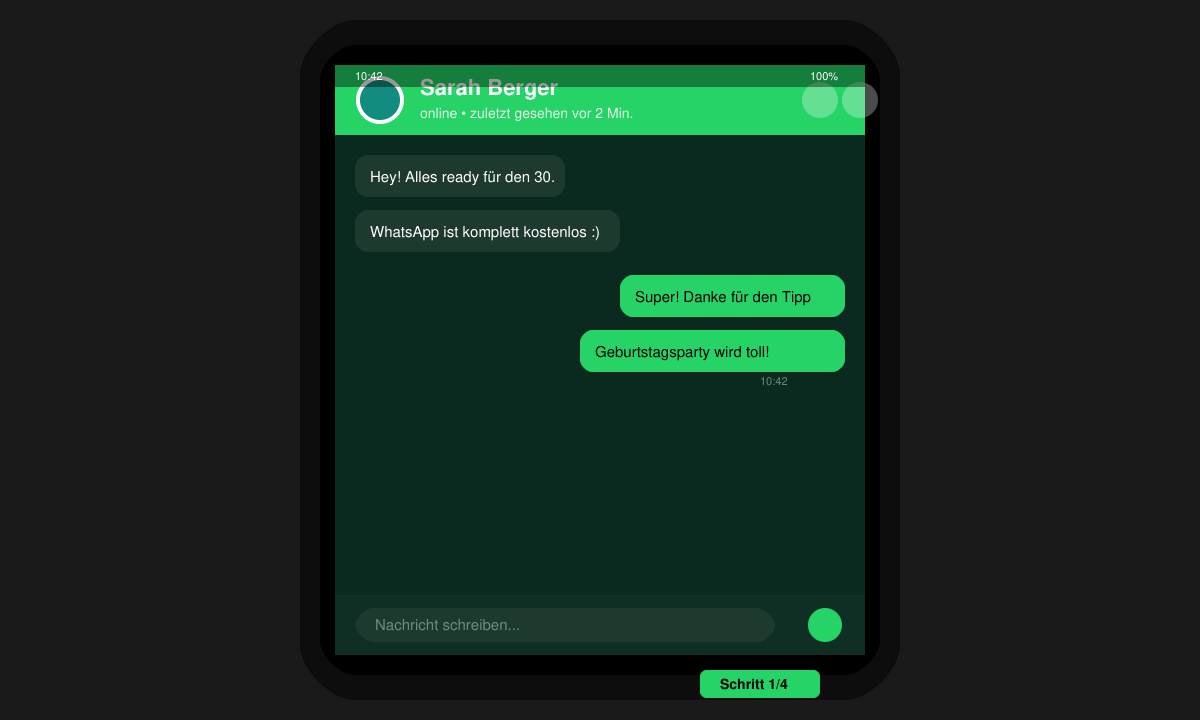 WhatsApp Chat öffnen und Kontakt für 30 geburtstag WhatsApp kostenlos auswählen