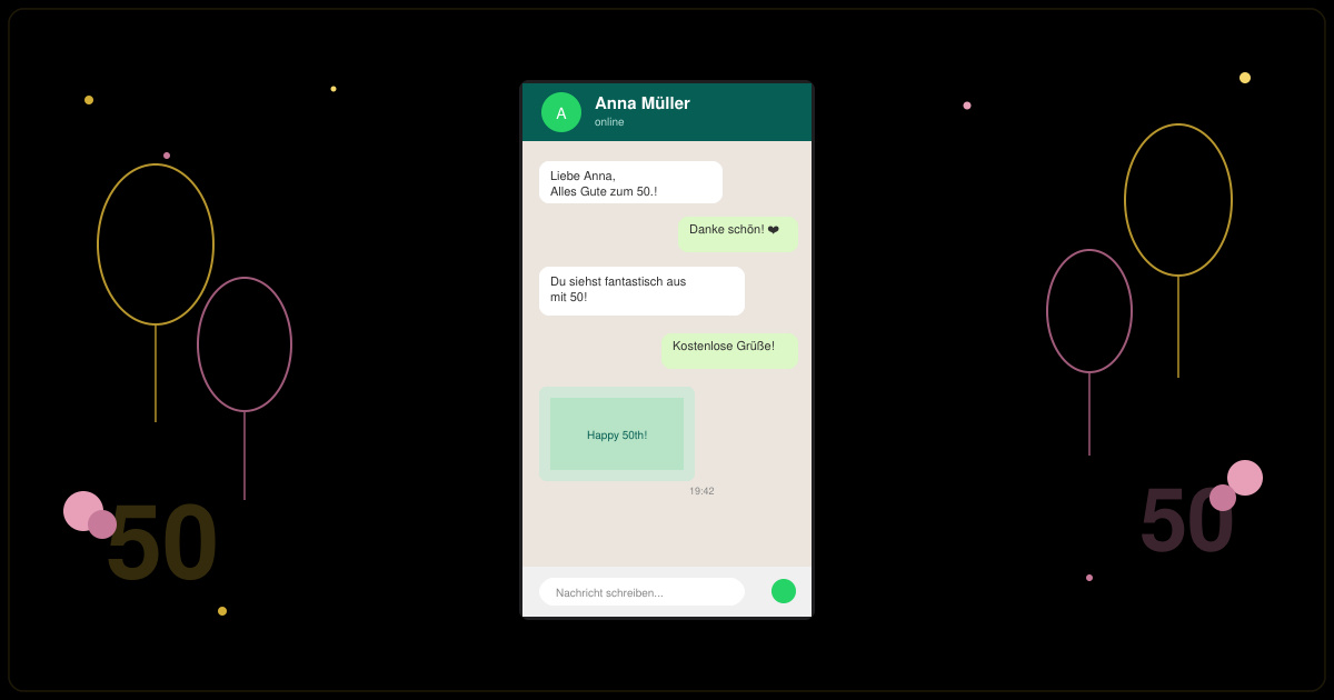 50 geburtstag frau WhatsApp kostenlos