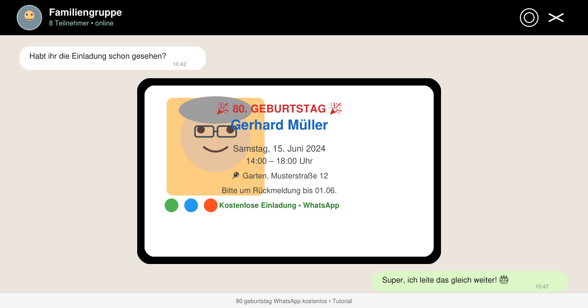 80 geburtstag WhatsApp kostenlos