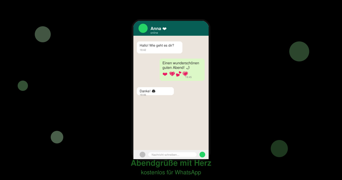 Abendgrüße mit herz kostenlos für WhatsApp