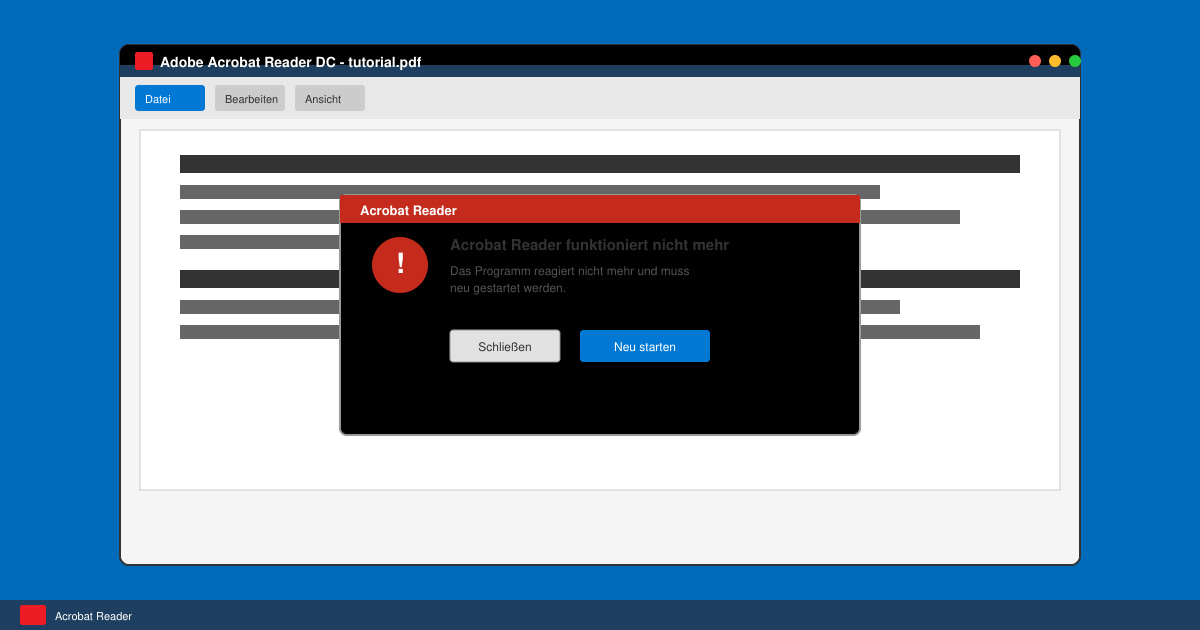 Acrobat reader funktioniert nicht mehr