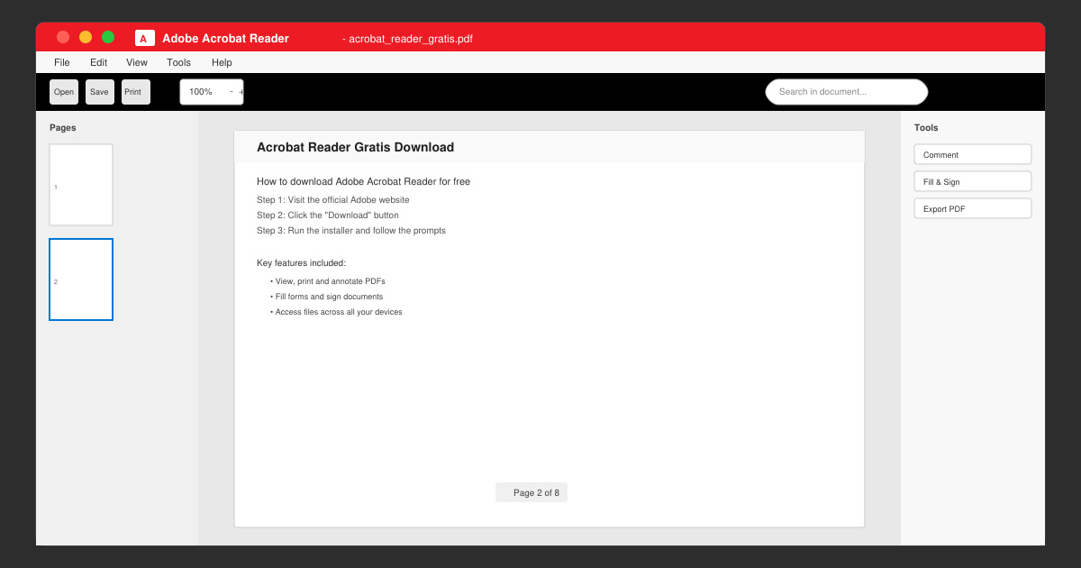 Acrobat reader gratis download