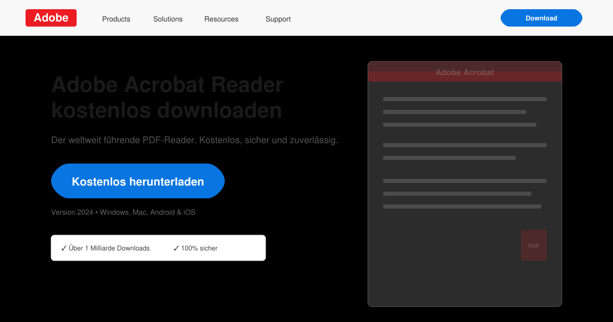Adobe Acrobat reader kostenlos download