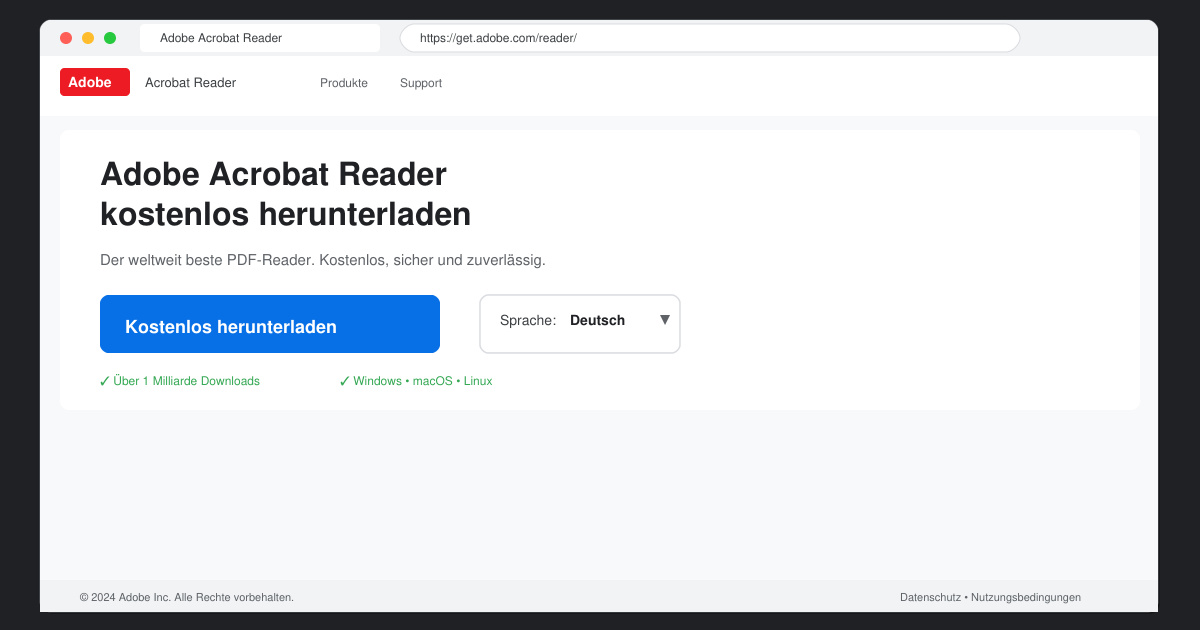 Adobe Acrobat reader kostenlos herunterladen