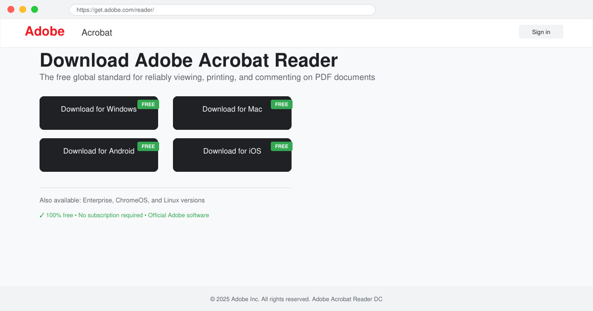 Adobe Reader Free Version