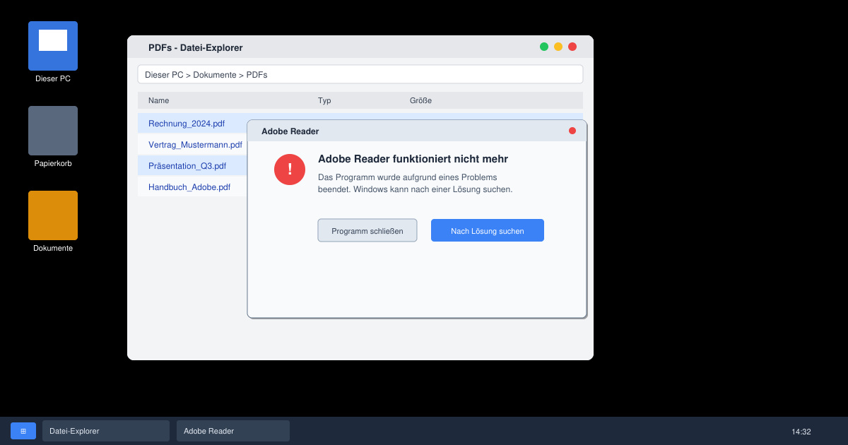 Adobe reader funktioniert nicht mehr