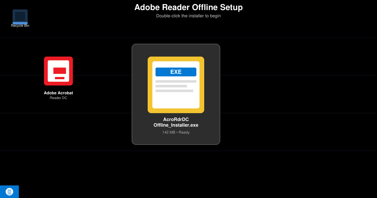 Adobe Reader Offline Setup