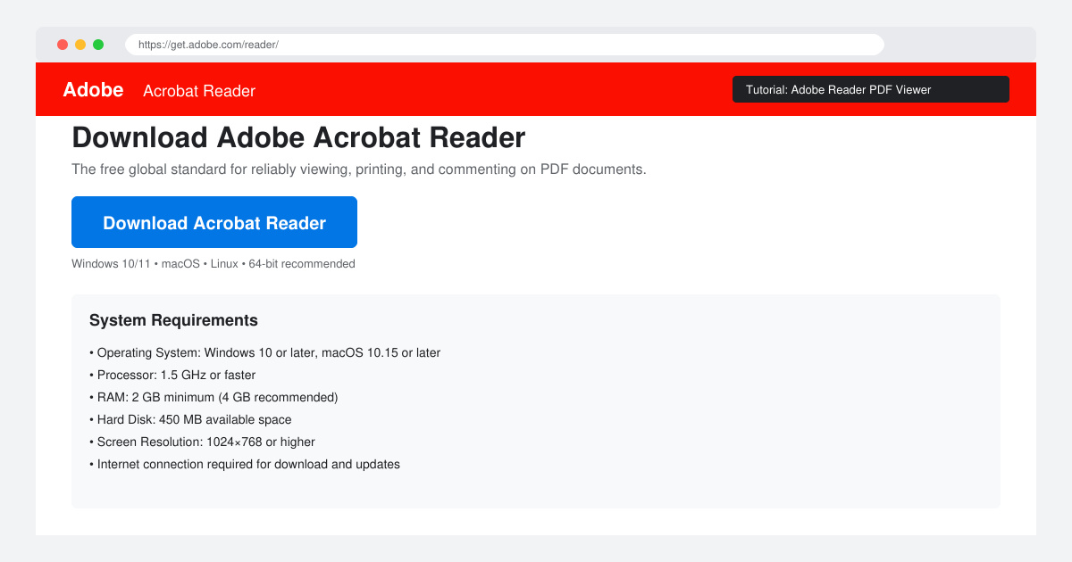 Adobe Reader PDF Viewer