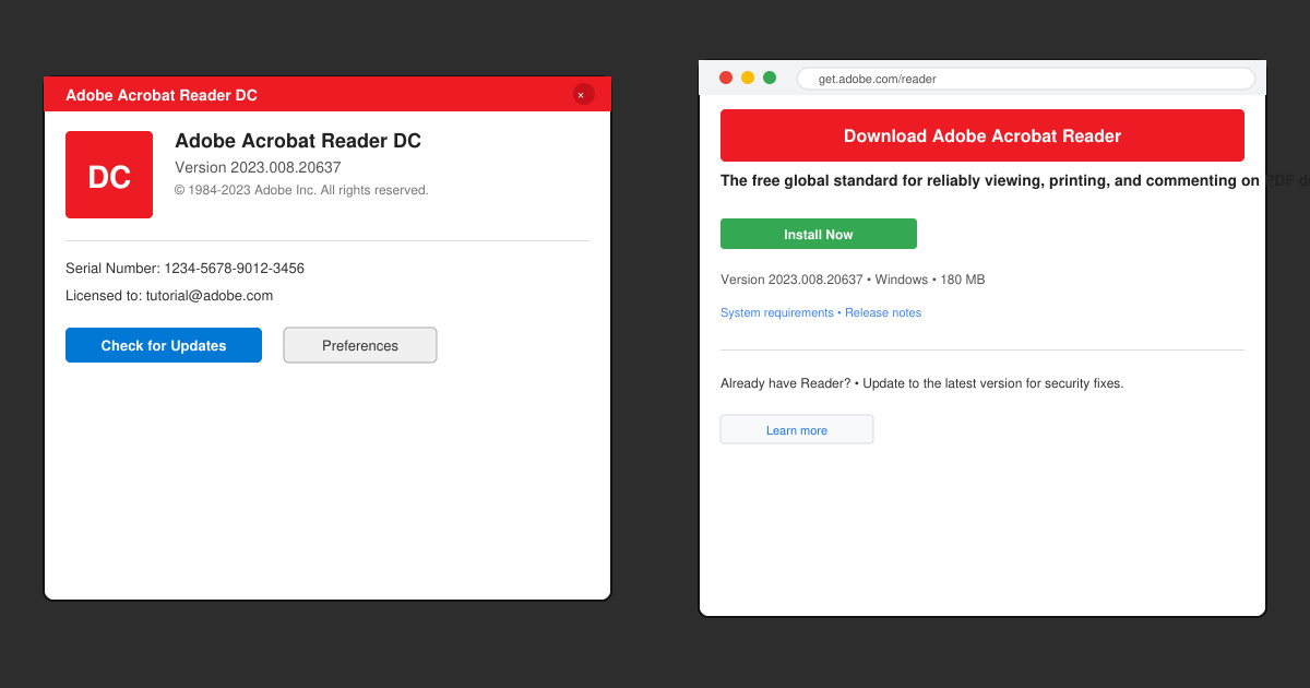 Adobe Reader Software Update