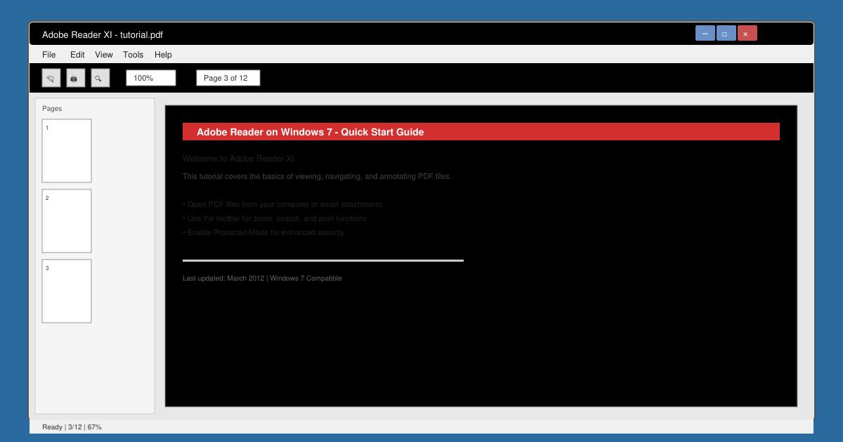 Adobe reader Windows 7