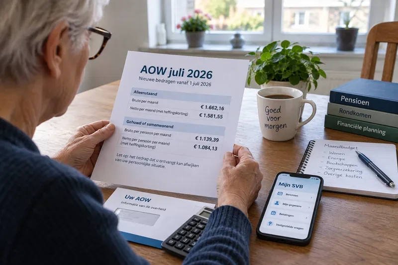 AOW juli 2026: hoeveel krijg je na de verhoging?