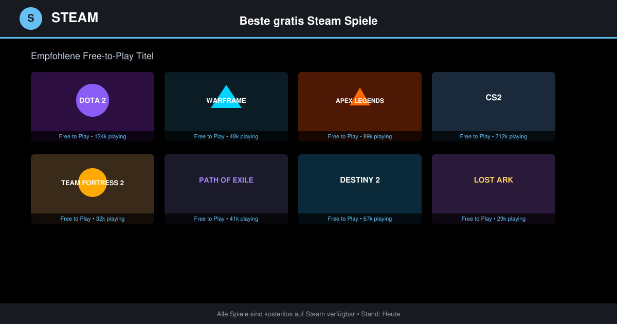 Beste gratis Steam spiele