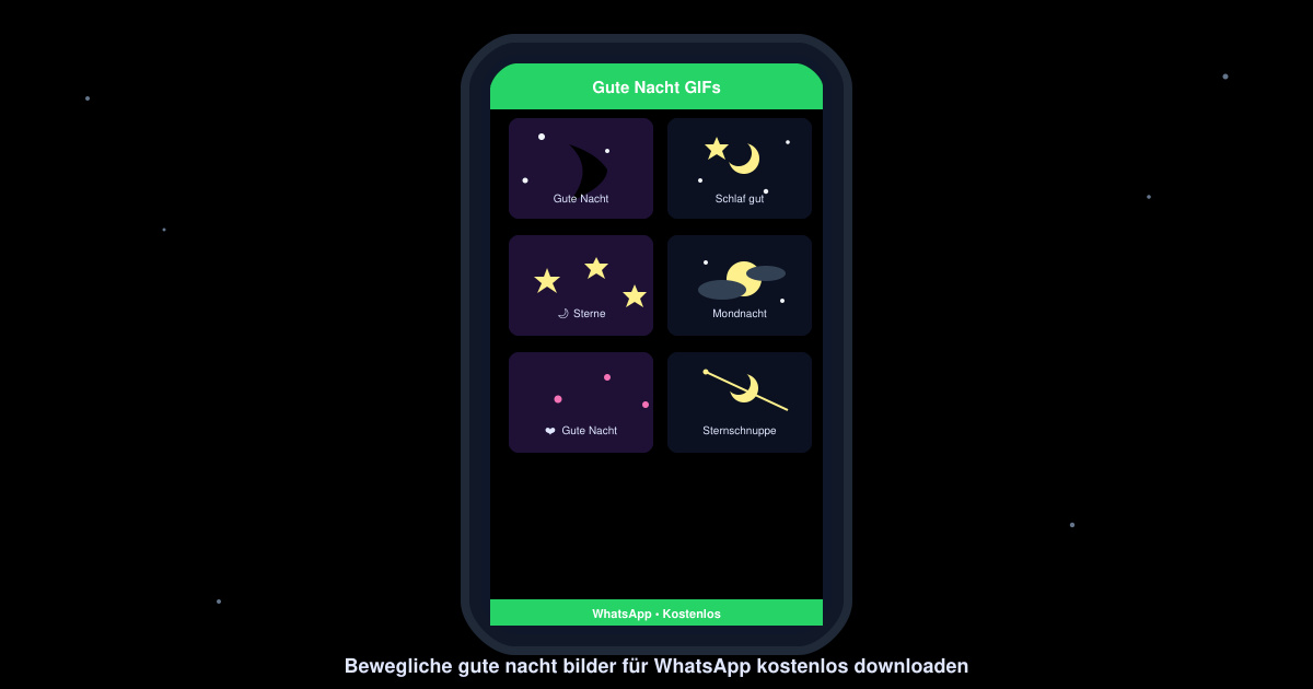 Bewegliche gute nacht bilder für WhatsApp kostenlos downloaden