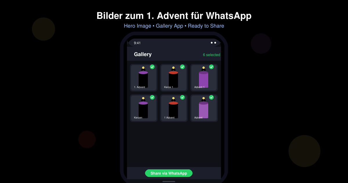 Bilder zum 1 advent für WhatsApp