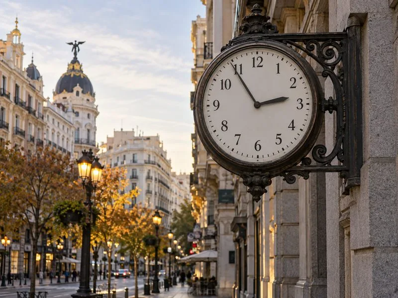 Cambio de hora en Madrid el 25 de octubre de 2026: hora exacta y diferencia con Nueva York