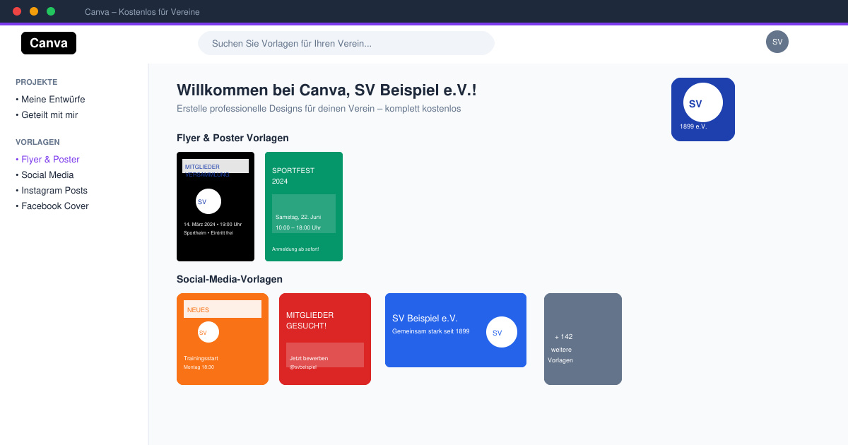 Canva kostenlos für vereine