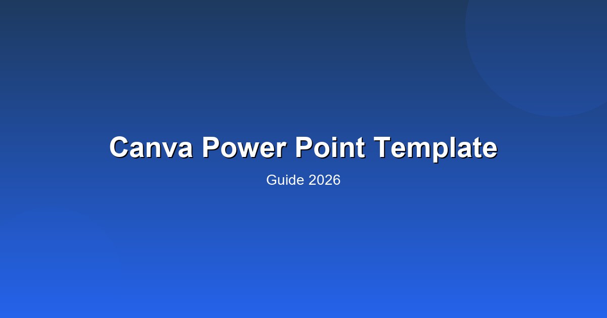 Canva Power Point Template