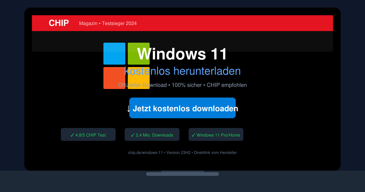 Chip Windows 11 kostenlos