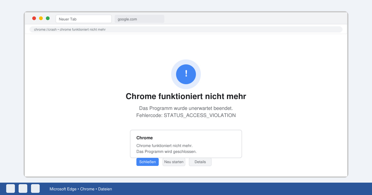 Chrome funktioniert nicht mehr