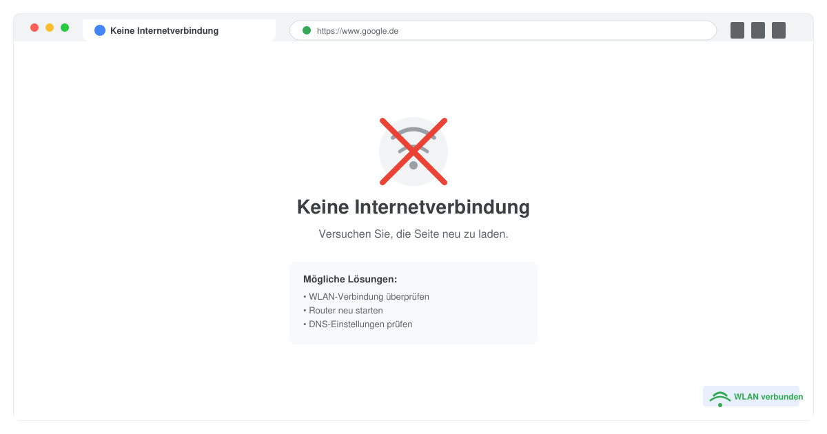 Chrome funktioniert nicht trotz internetverbindung