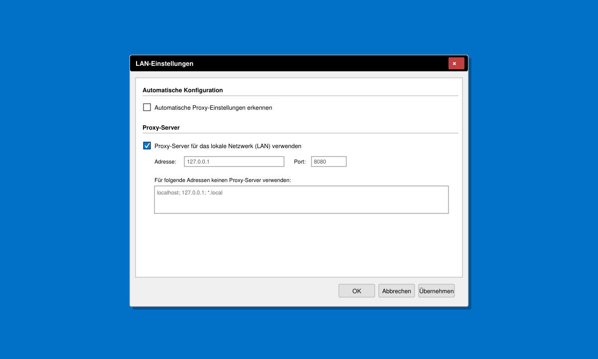 Proxy Einstellungen in Chrome zurücksetzen