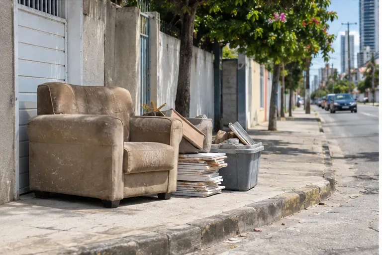 Coleta de móveis e entulho em Fortaleza: como solicitar e escolher o descarte certo