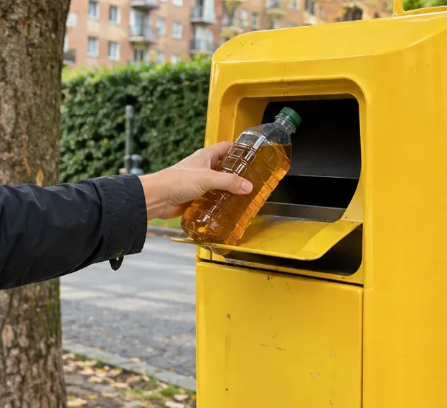 Come smaltire l’olio da cucina usato a Parma: contenitori, centri di raccolta e procedura corretta