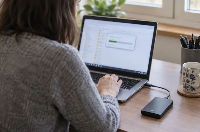 Backup dei file e trasferimento dei documenti personali prima di consegnare il computer.