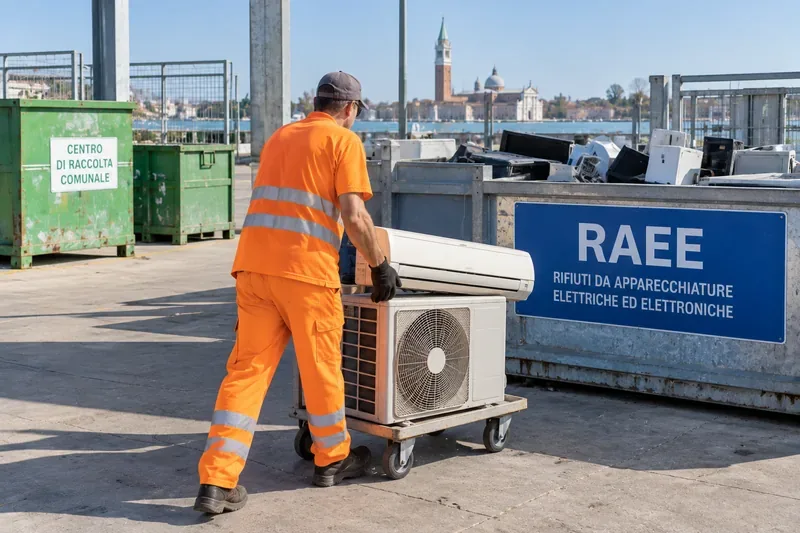 Come smaltire un condizionatore a Venezia: centro di raccolta, ritiro e negozio a confronto