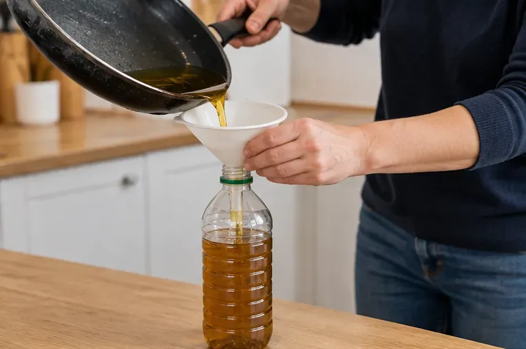 Comment jeter de l’huile de cuisson usagée à Clermont-Ferrand ? La bonne méthode en déchetterie