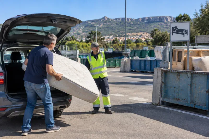 Comment jeter un matelas à Toulon : déchèterie, enlèvement et reprise