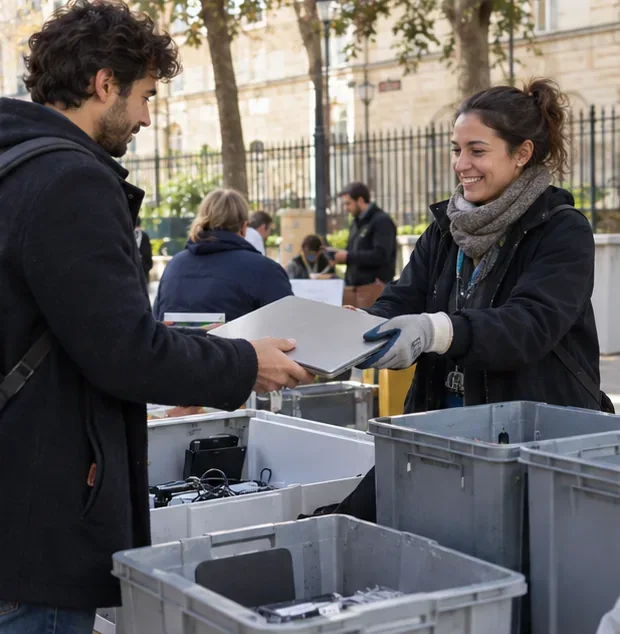 Comment jeter un ordinateur portable à Paris ? Don, effacement et points de collecte