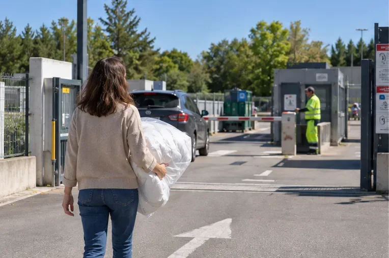 Comment jeter une couette à Lyon en 2026 : déchèterie, collecte à domicile et reprise