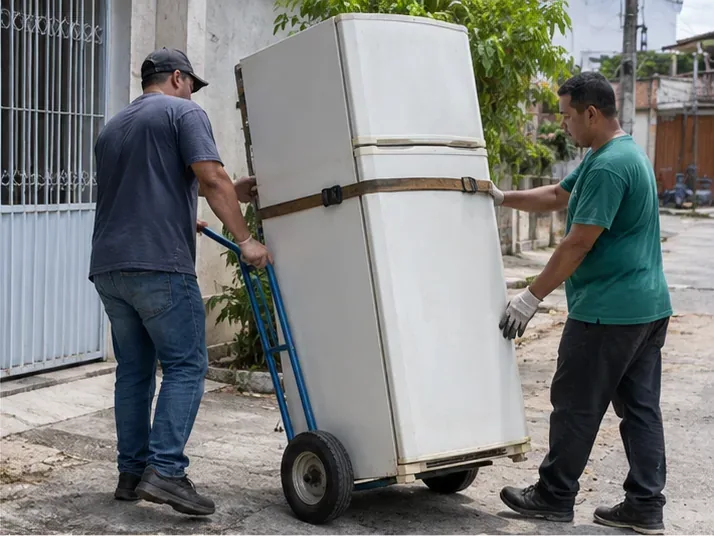 Como descartar geladeira em Belém: onde levar, como transportar e confirmar o destino correto