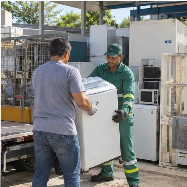 Como descartar máquina de lavar em Nova Iguaçu: coleta, logística reversa e preparo