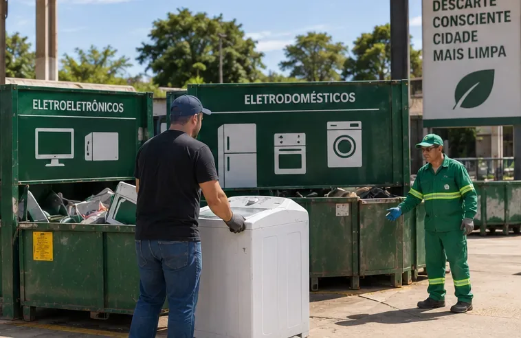 Como descartar máquina de lavar em Ribeirão Preto: ecopontos, transporte e destino correto