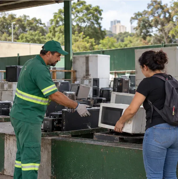 Como descartar micro-ondas em Curitiba: coleta, ecopontos e doação
