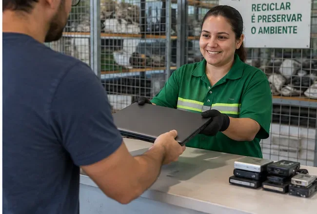 Como descartar notebook em Santo André: dados, bateria e locais de entrega