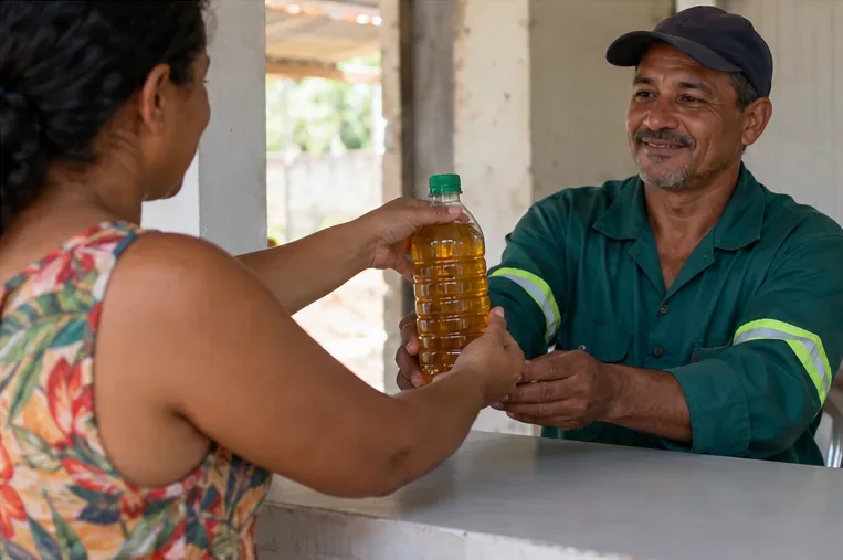 Como descartar óleo de cozinha usado em Belém: compare coleta e pontos de entrega