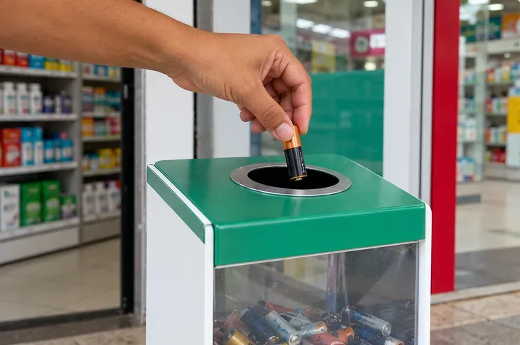 Como descartar pilhas em João Pessoa: pontos de entrega e cuidados