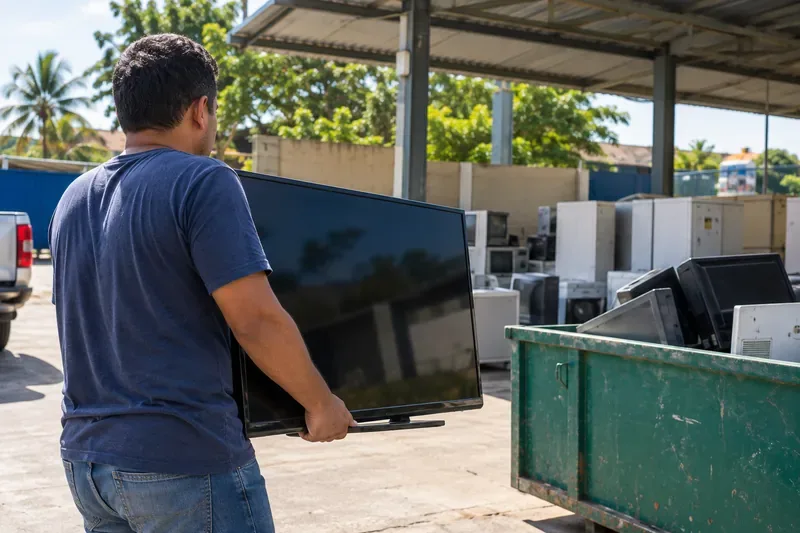 Como descartar televisão em Belém: onde levar e o que fazer antes da entrega