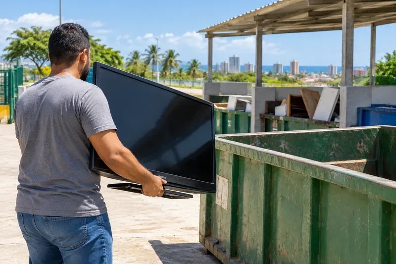 Como descartar televisão em Maceió: ecopontos, logística reversa e outras opções