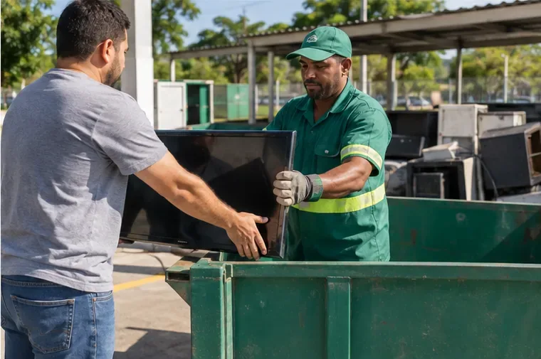 Como descartar televisão em São Gonçalo: ecopontos, logística reversa e cuidados no transporte