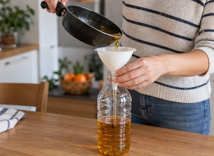 Cómo tirar aceite de cocina usado en València: botella, contenedor y ecoparque