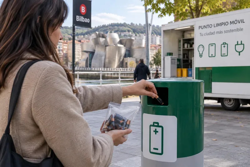 Cómo tirar pilas en Bilbao: contenedores, Bilbogarbi, Garbigune y tiendas