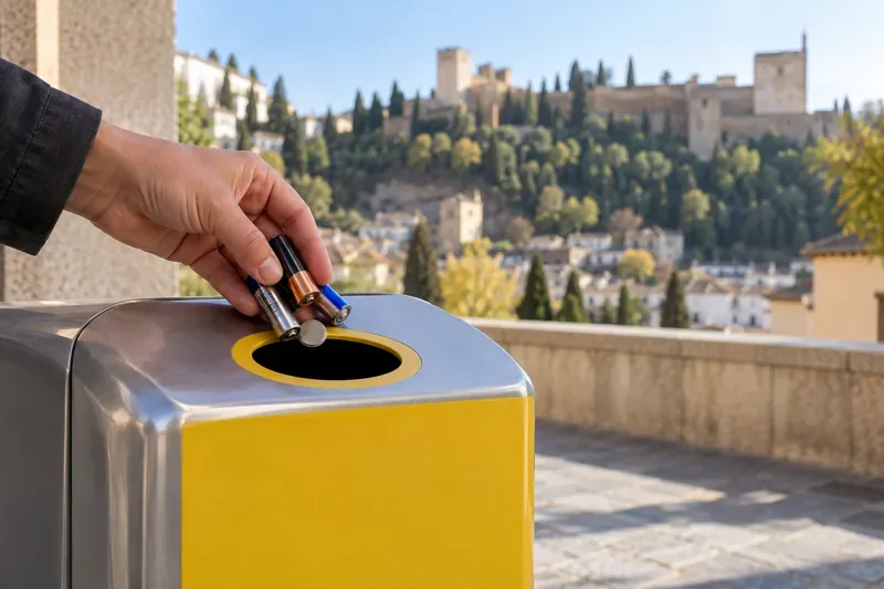 Cómo tirar pilas en Granada: contenedores, Ecoparque y qué hacer con las de litio