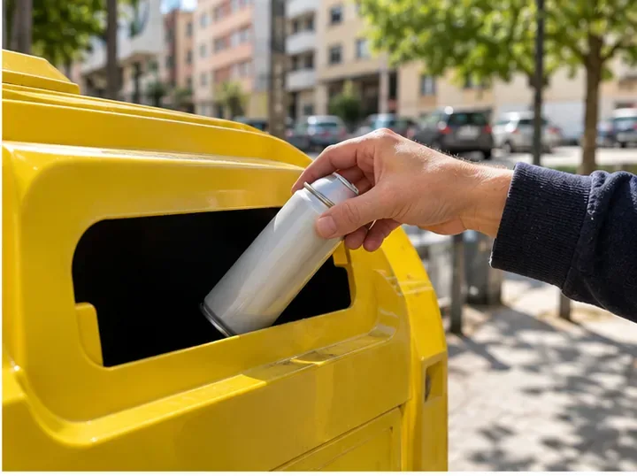 Cómo tirar un aerosol en Alicante: contenedor amarillo, ecoparque o ecopunto